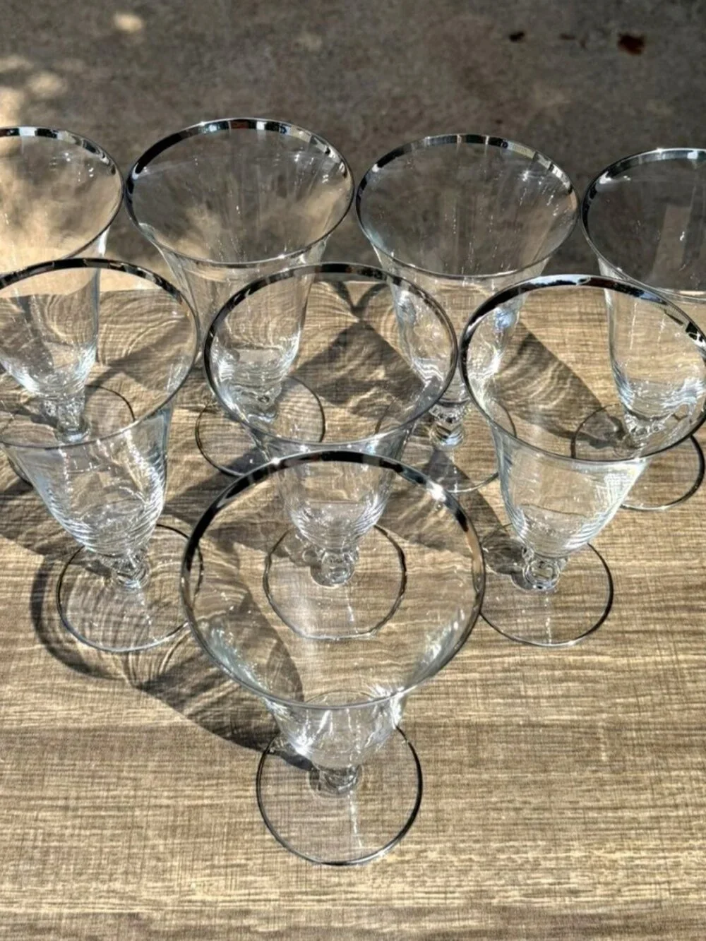 MCM Thick Platinum Rim Vintage 6 5/8